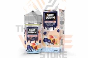 DRIP DOWN EDITION BLUE RAZZ PEACH ICE FREE BASE 100ML