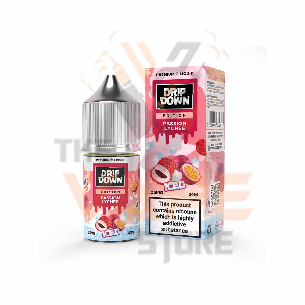 DRIP DOWN EDITION NIC SALT – PASSION LYCHEE ICE – 30ML